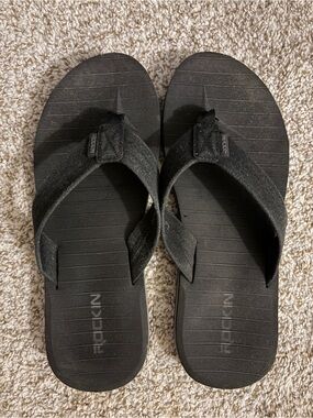 Rockin Black Men's Flip Flops
